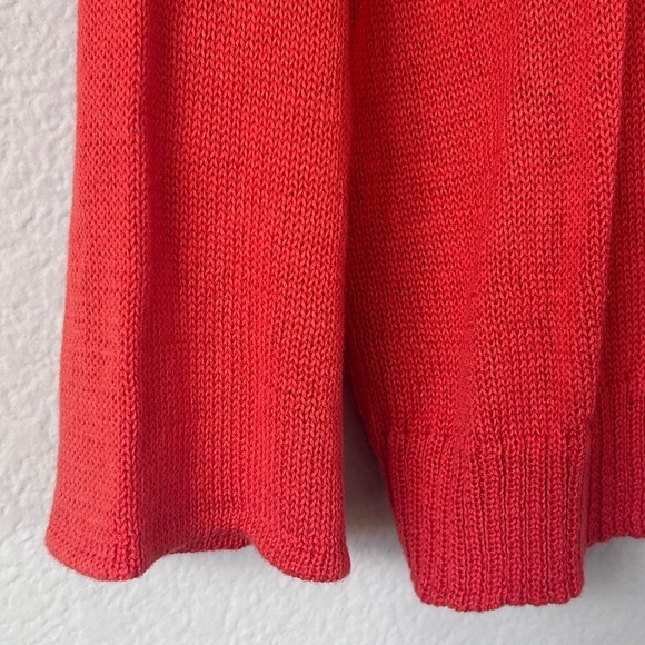 Wooden Ships by Paola Buendía Open Knit Cardigan Size M/L | Orange Red - Picture 6 of 8